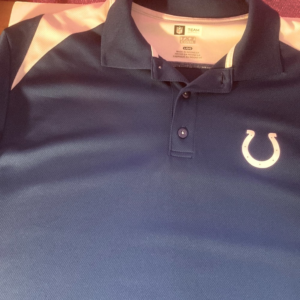 men’s large Licensed Team apparel Indianapolis Colts polo shirt